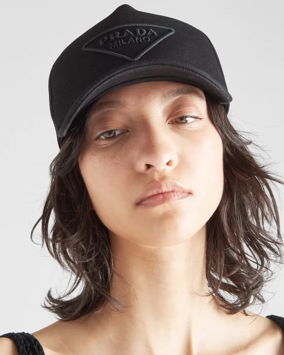 Prada Gorra De Béisbol En Dril^Mujer SOMBREROS Y GUANTES