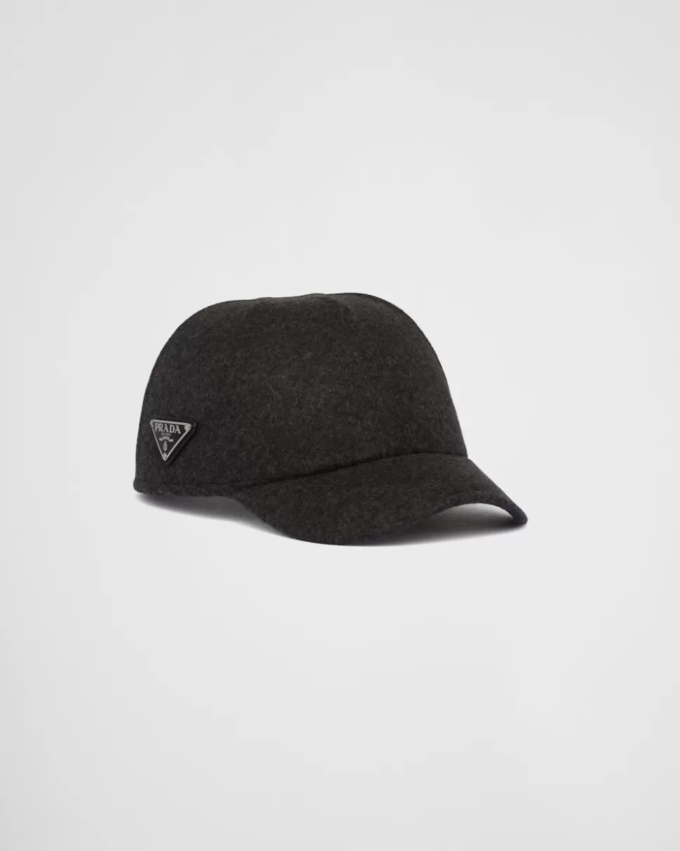 Prada Gorra De Béisbol En Fieltro^Hombre SOMBREROS Y GUANTES