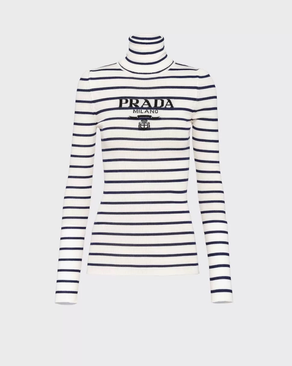 Prada Jersey De Cuello Alto De Lana Superfina^Mujer TEJIDOS DE PUNTO