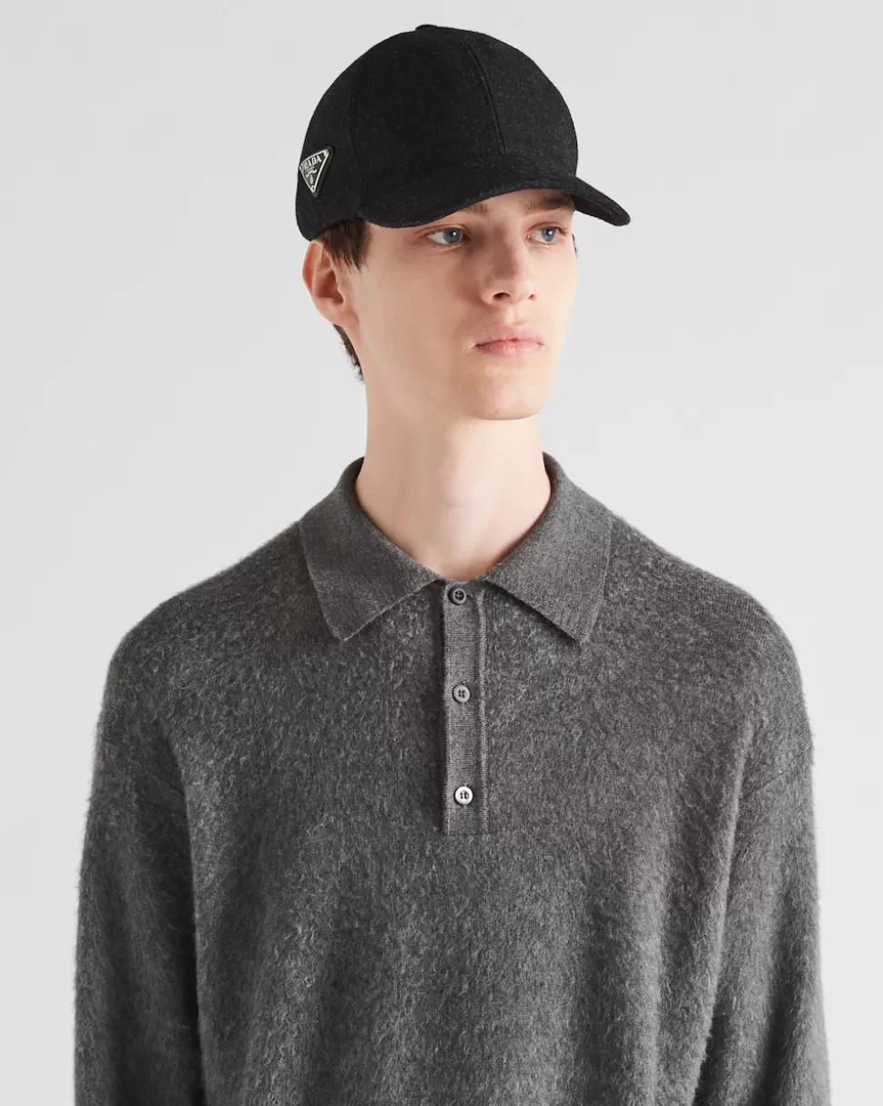 Prada Jersey Tipo Polo De Cachemir Y Seda^Hombre TEJIDOS DE PUNTO