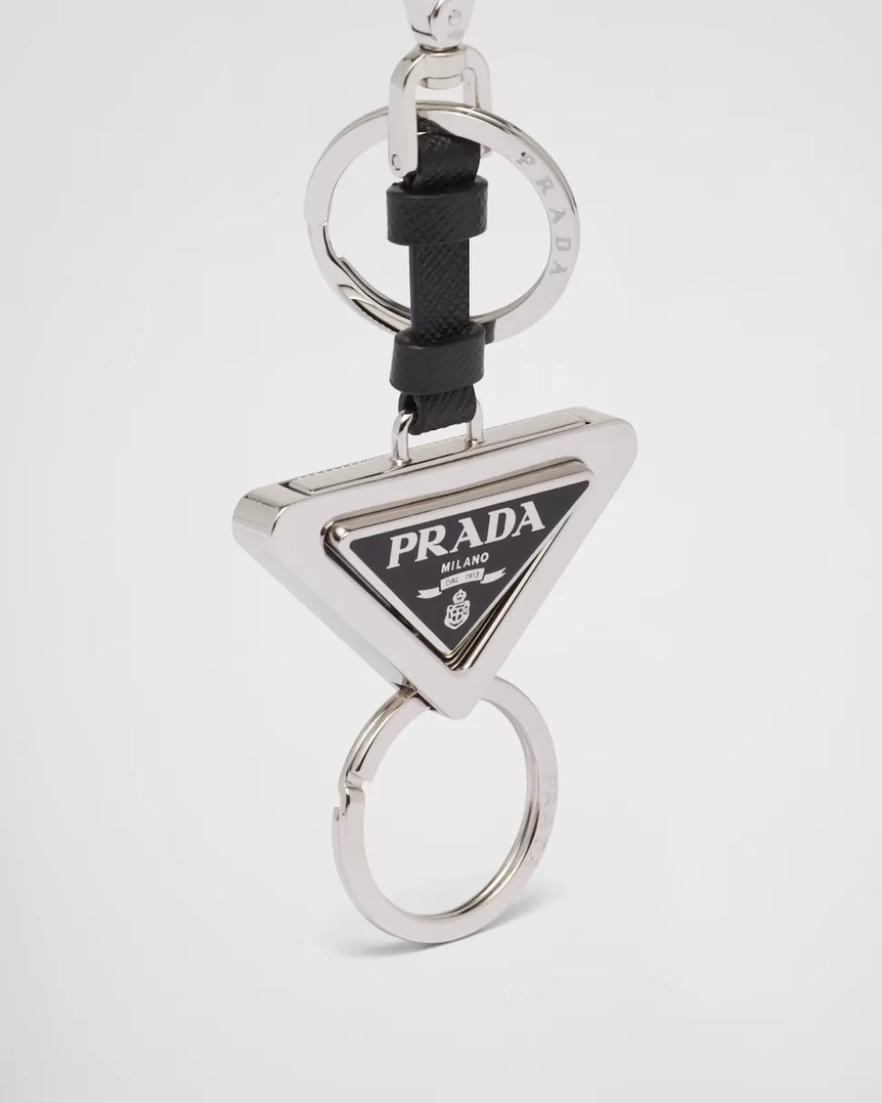 Prada Llavero De Piel Y Metal Divisible^Mujer ACCESORIOS TECNOLÓGICOS Y LLAVEROS