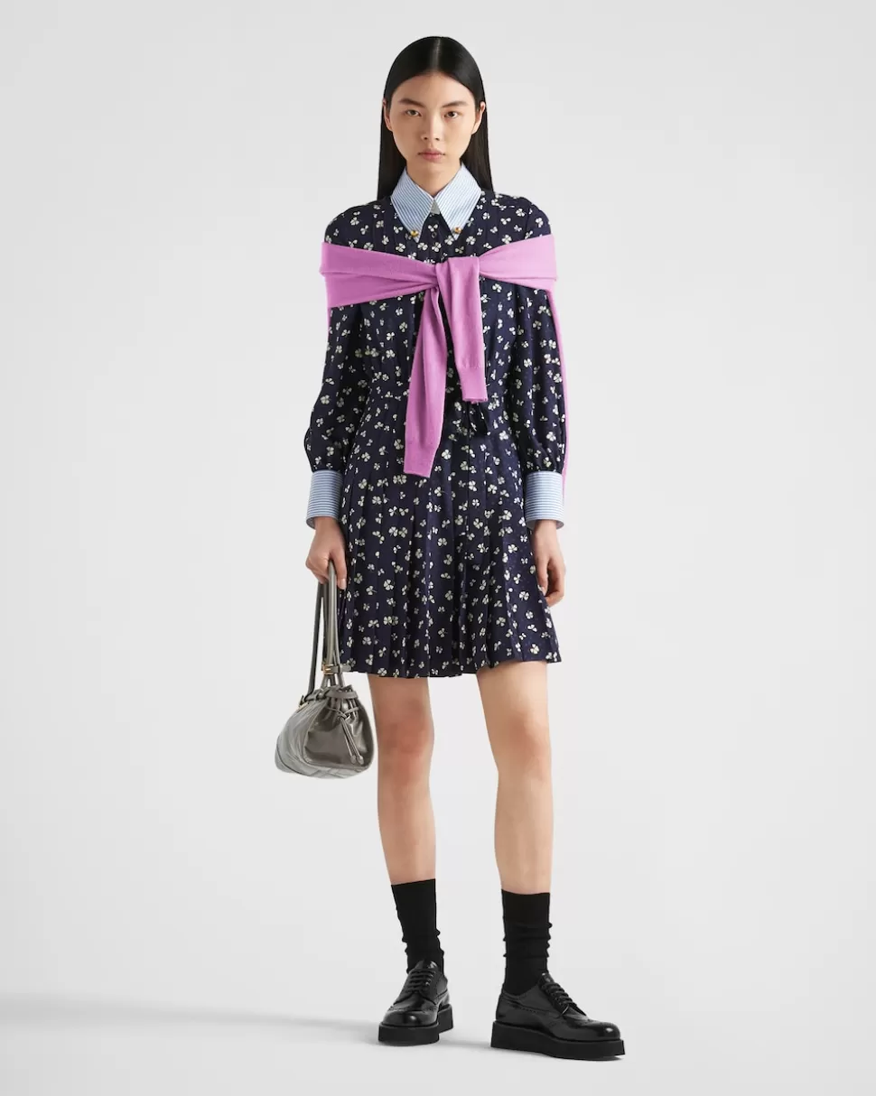 Prada Minivestido Con Estampado Jacquard^Mujer VESTIDOS