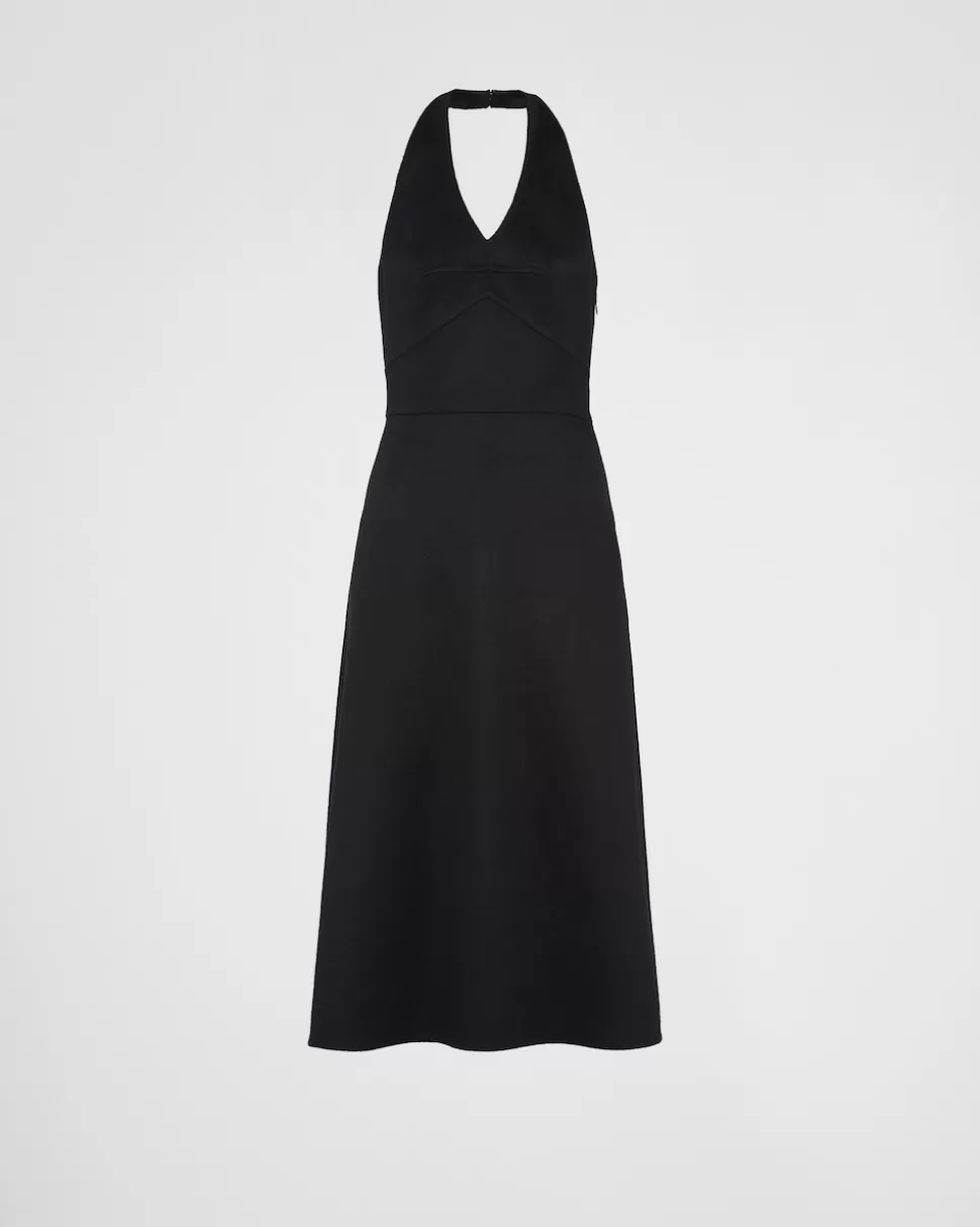 Prada Minivestido Halter De Tejido Doble De Cachemir^Mujer VESTIDOS