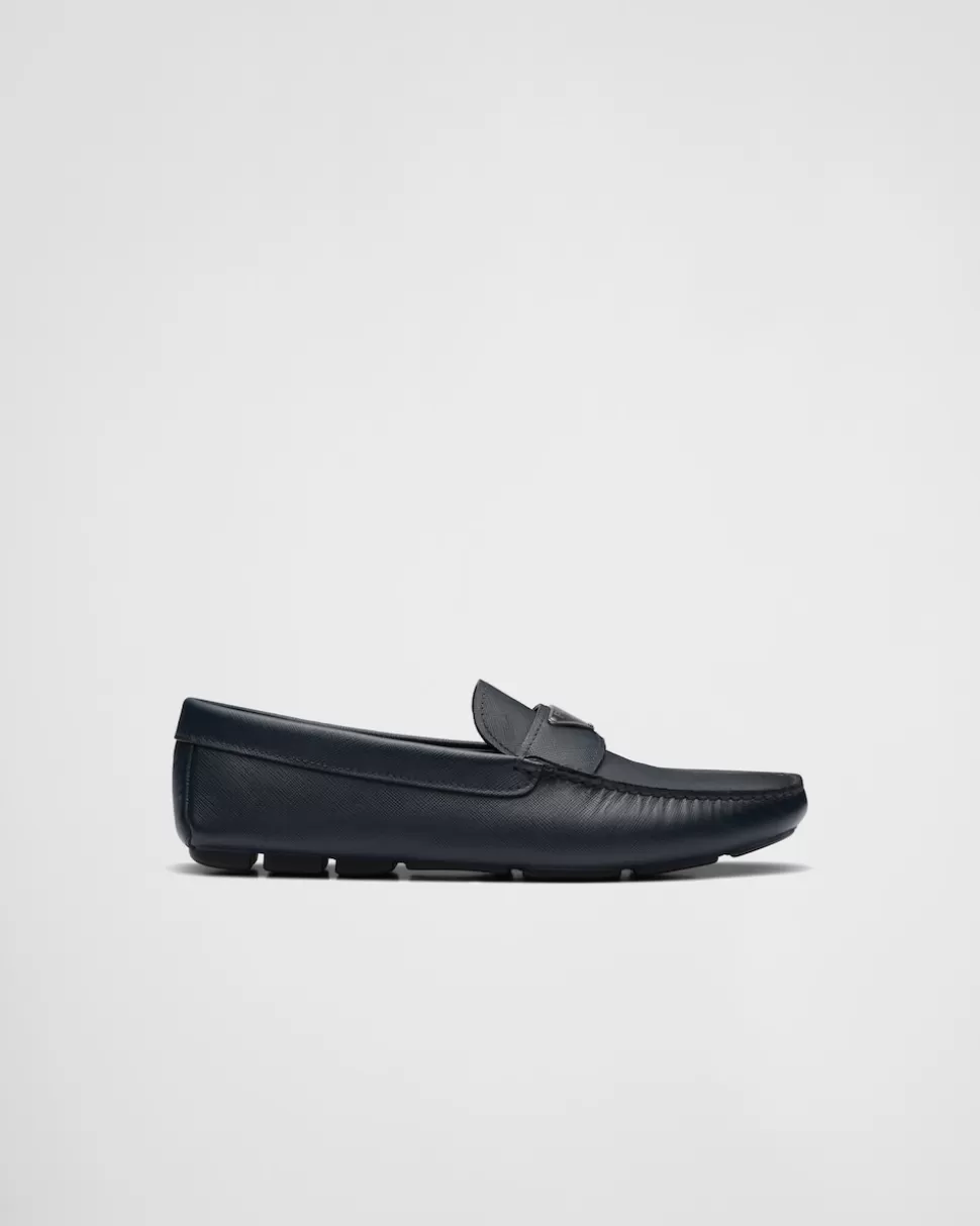 Prada Mocasines De Piel Saffiano^Hombre DRIVE