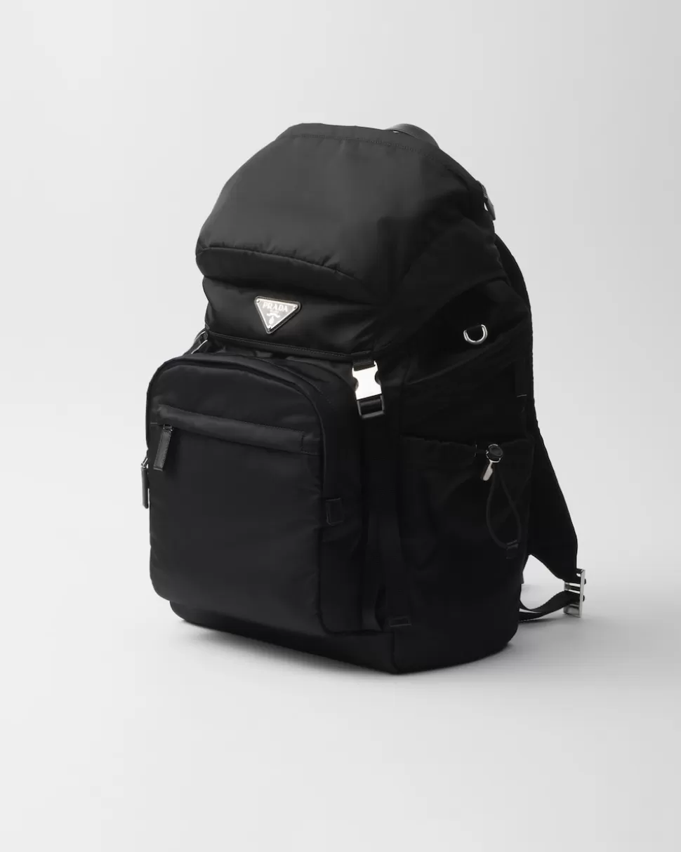 Prada Mochila De Re-nylon Y Piel Saffiano^Mujer/Hombre COLECCIÓN MASCULINA | MOCHILAS Y RIÑONERAS