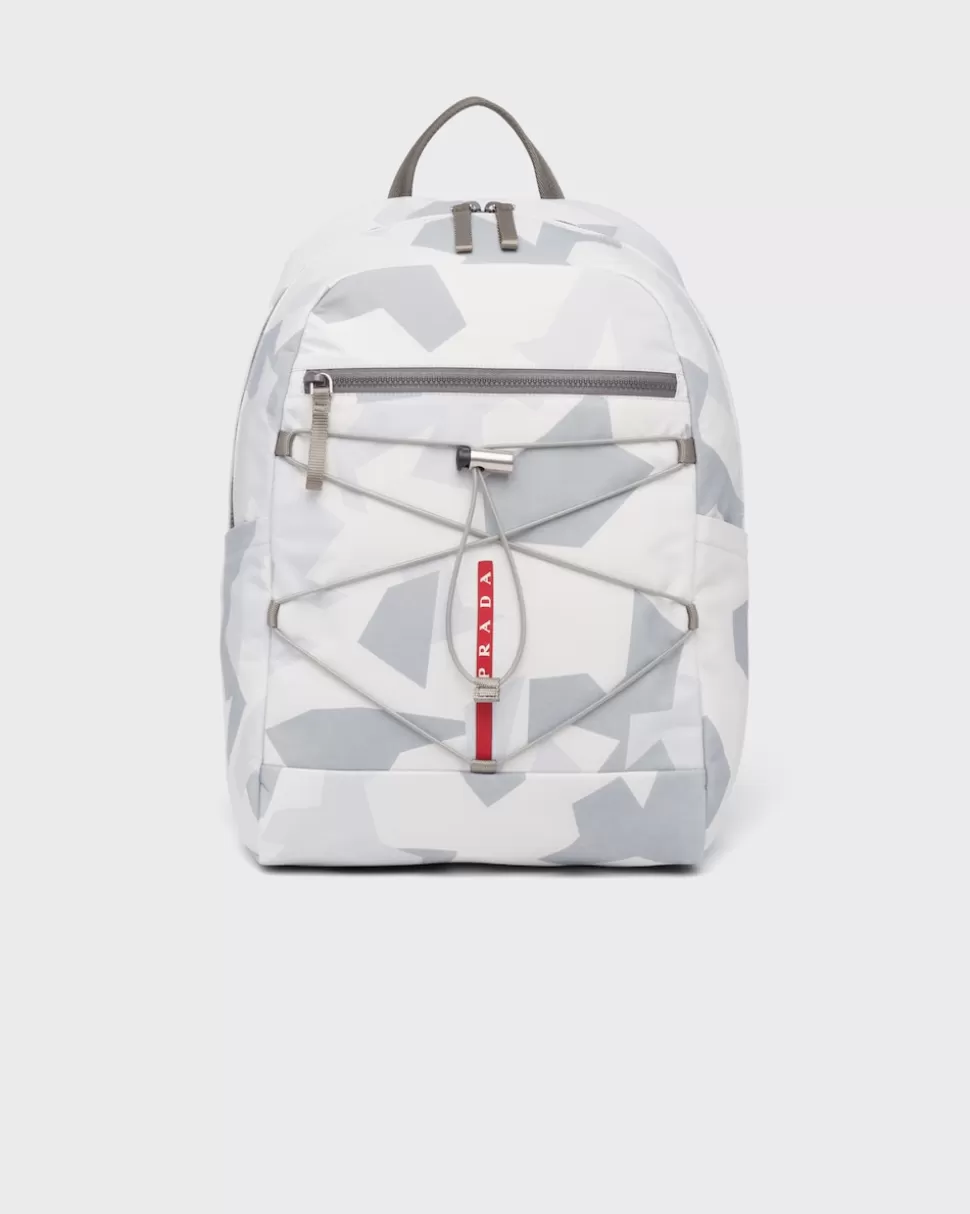 Prada Mochila De Tejido Técnico Estampado^Hombre BOLSOS Y ACCESORIOS