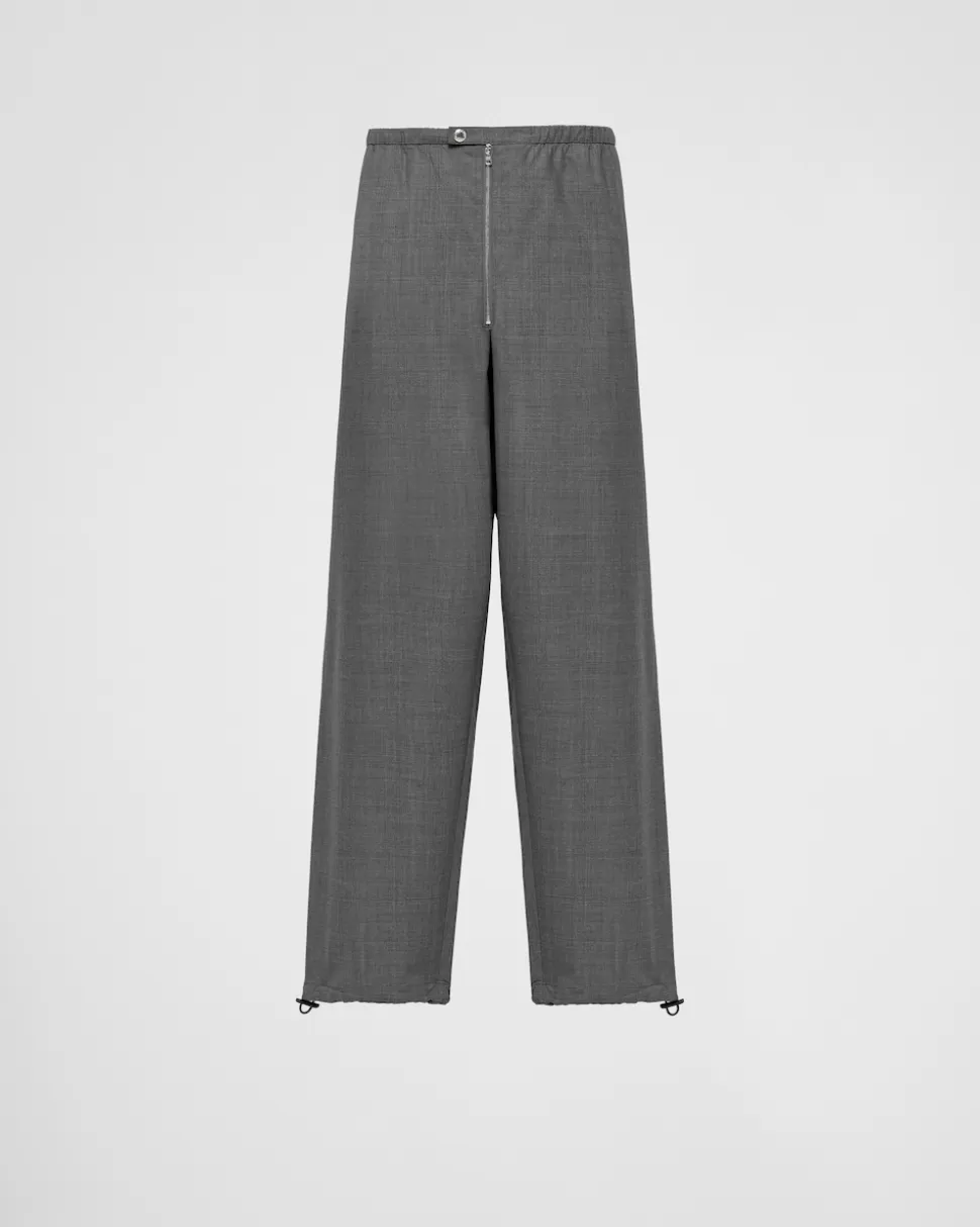 Prada Pantalones De Lana^Hombre PANTALONES Y BERMUDAS