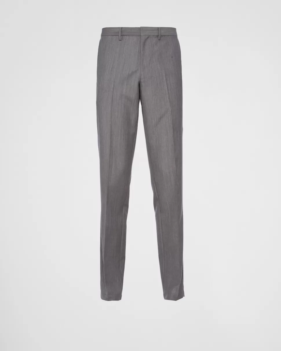 Prada Pantalones De Lana Mohair^Hombre PANTALONES Y BERMUDAS