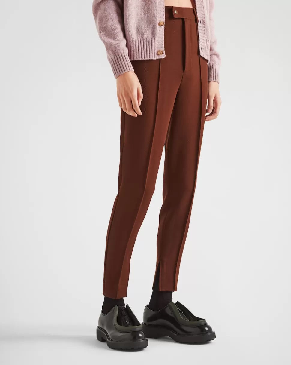 pantalones_de_natt_elstico_235405.webp Prada Pantalones De Natté Elástico^Hombre PANTALONES Y BERMUDAS