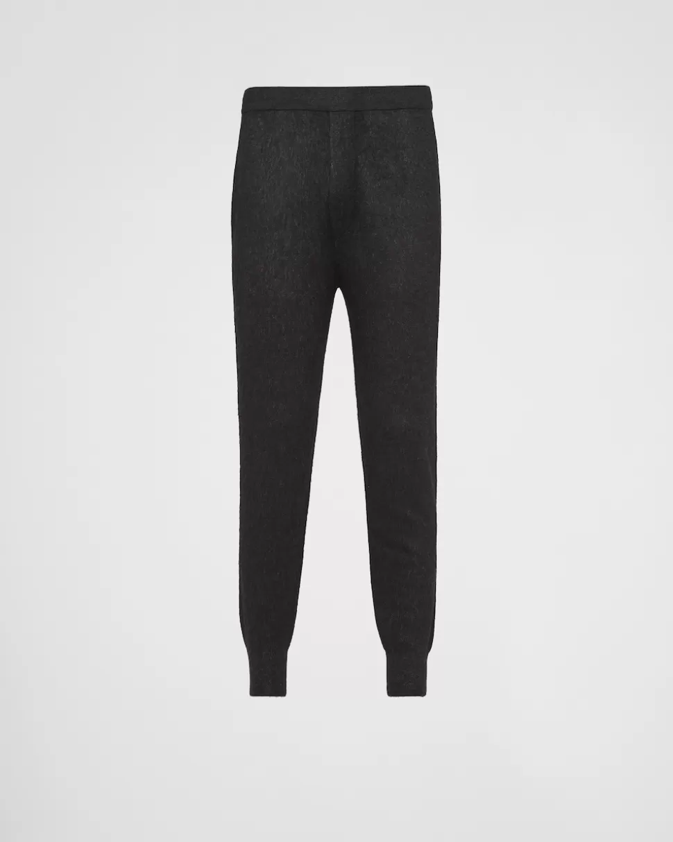 Prada Pantalones De Punto De Cachemir Y Seda^Hombre PANTALONES Y BERMUDAS