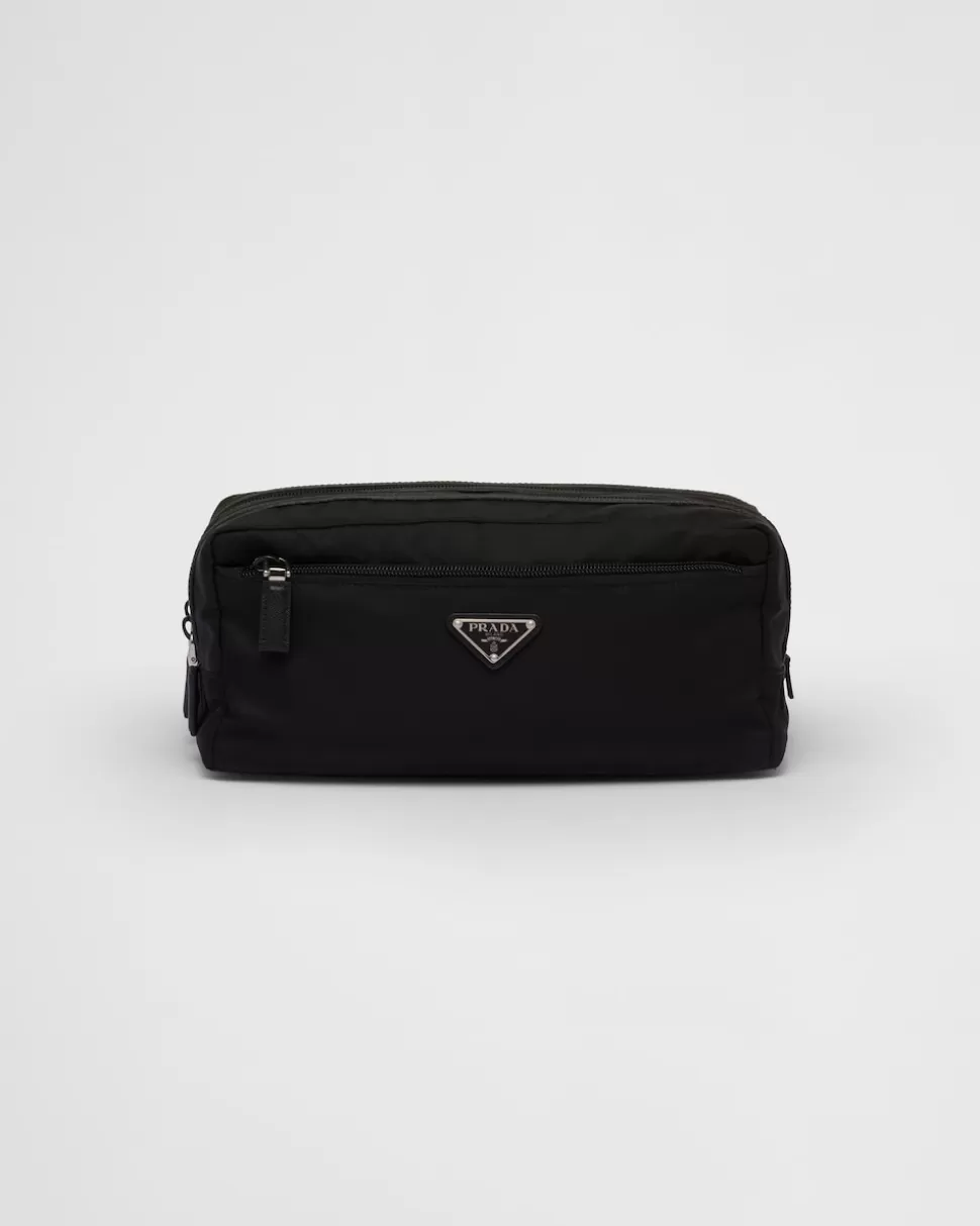 Prada Pouch De Viaje De Re-nylon Y Piel Saffiano^Mujer/Hombre BOLSAS Y ACCESORIOS DE VIAJE | BOLSAS Y ACCESORIOS DE VIAJE