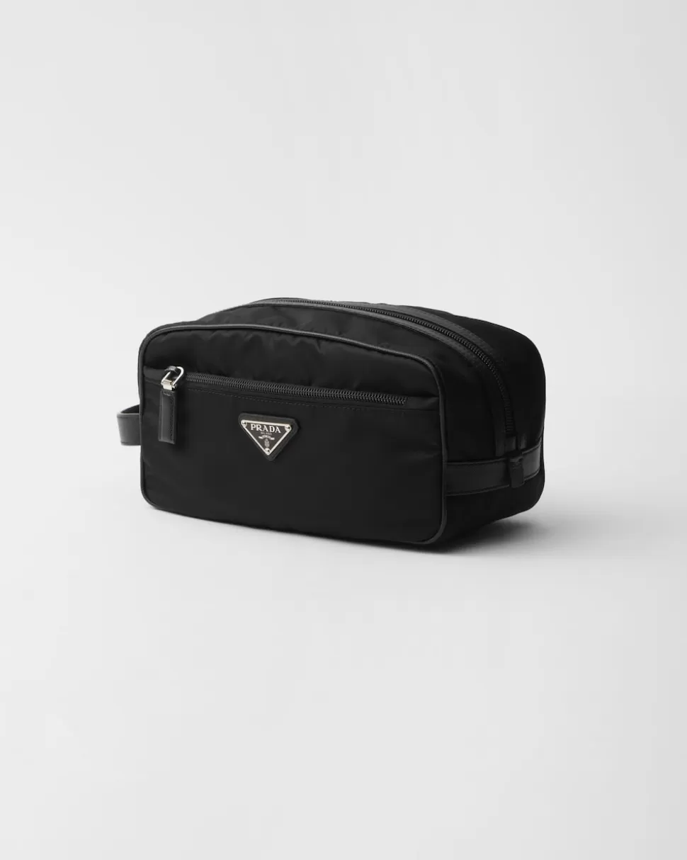 Prada Pouch De Viaje De Re-nylon Y Piel Saffiano^Mujer/Hombre BOLSAS Y ACCESORIOS DE VIAJE | BOLSAS Y ACCESORIOS DE VIAJE