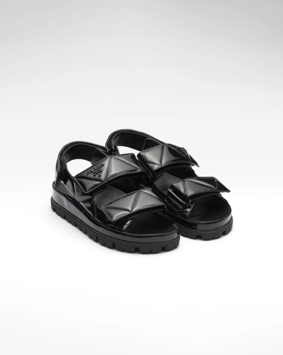 Prada Sandalias De Charol^Mujer SANDALIAS