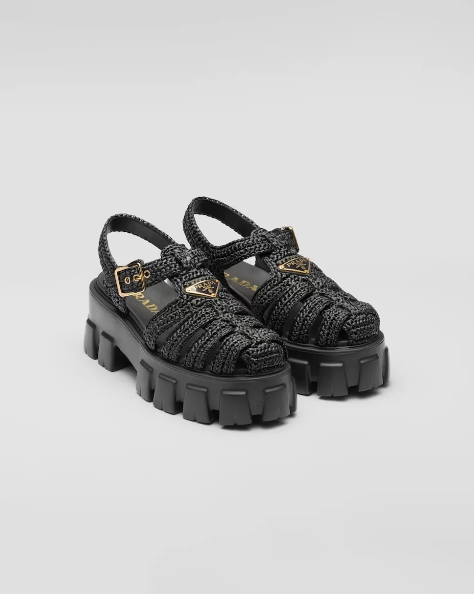 Prada Sandalias De Croché Monolith^Mujer SANDALIAS