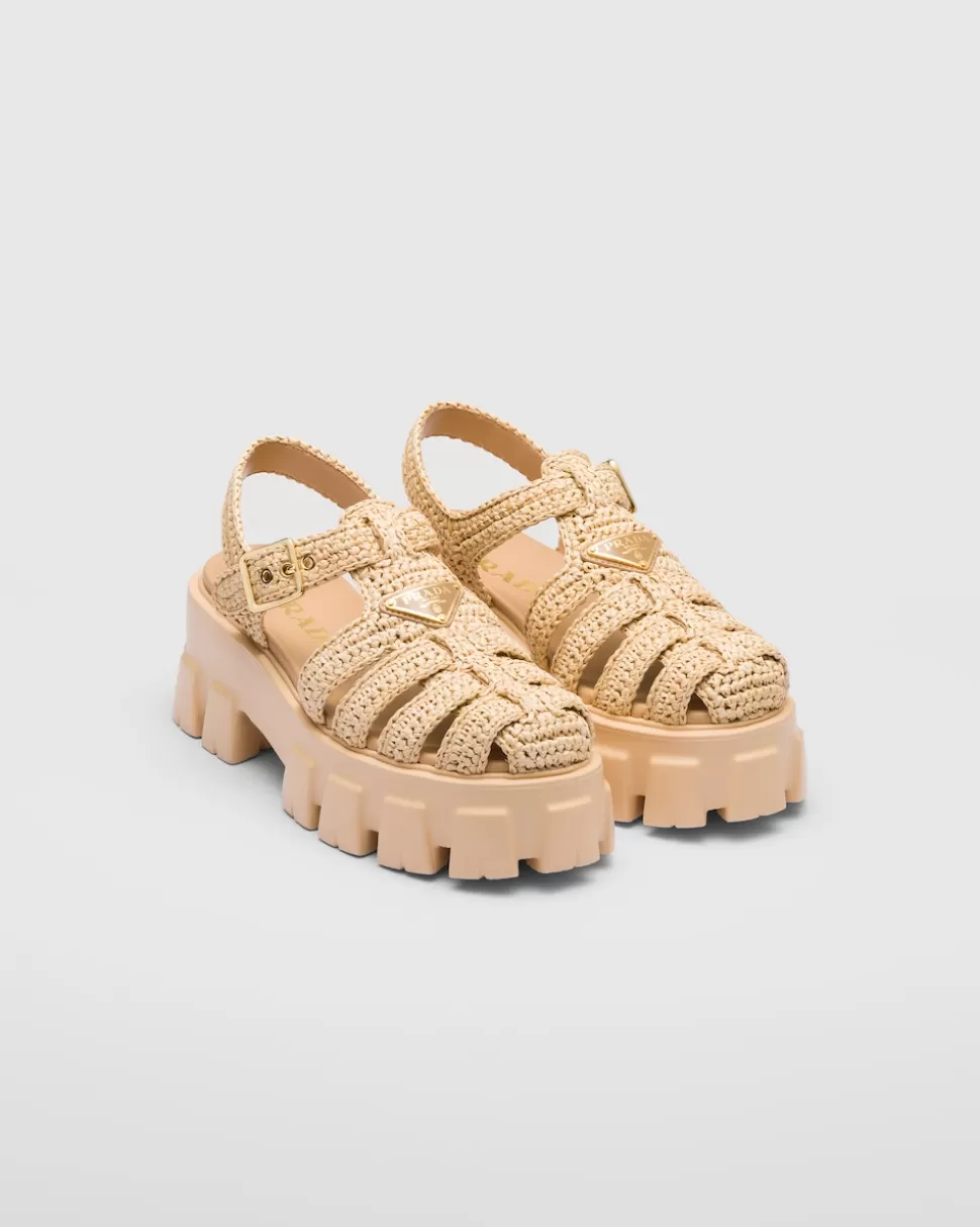 Prada Sandalias De Croché Monolith^Mujer SANDALIAS