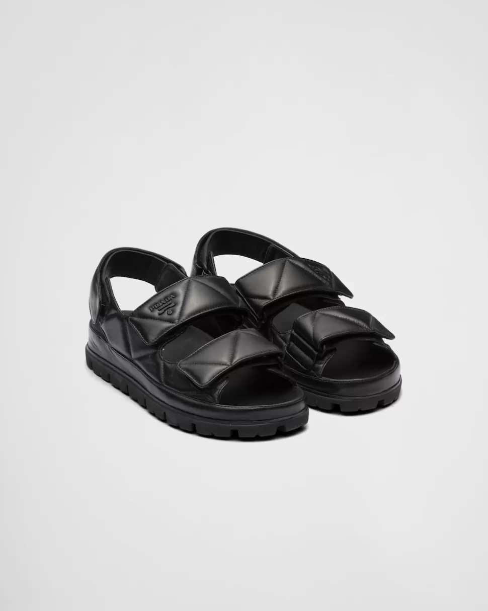 Prada Sandalias De Napa Acolchadas^Mujer SANDALIAS