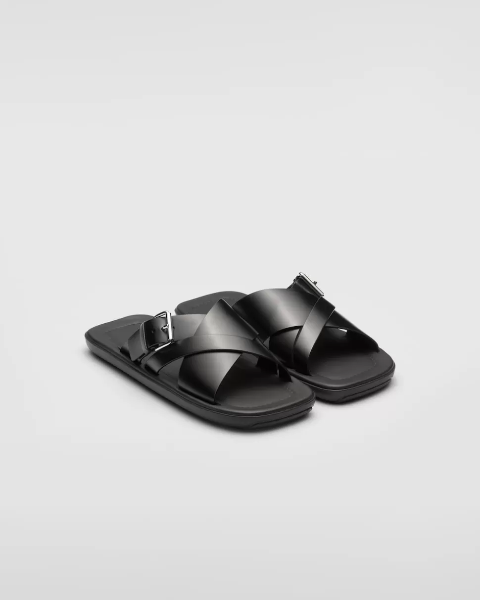 Prada Sandalias De Piel Cepillada^Hombre SANDALIAS