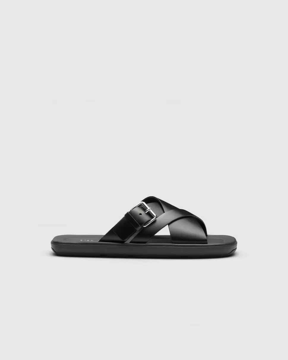 Prada Sandalias De Piel Cepillada^Hombre SANDALIAS