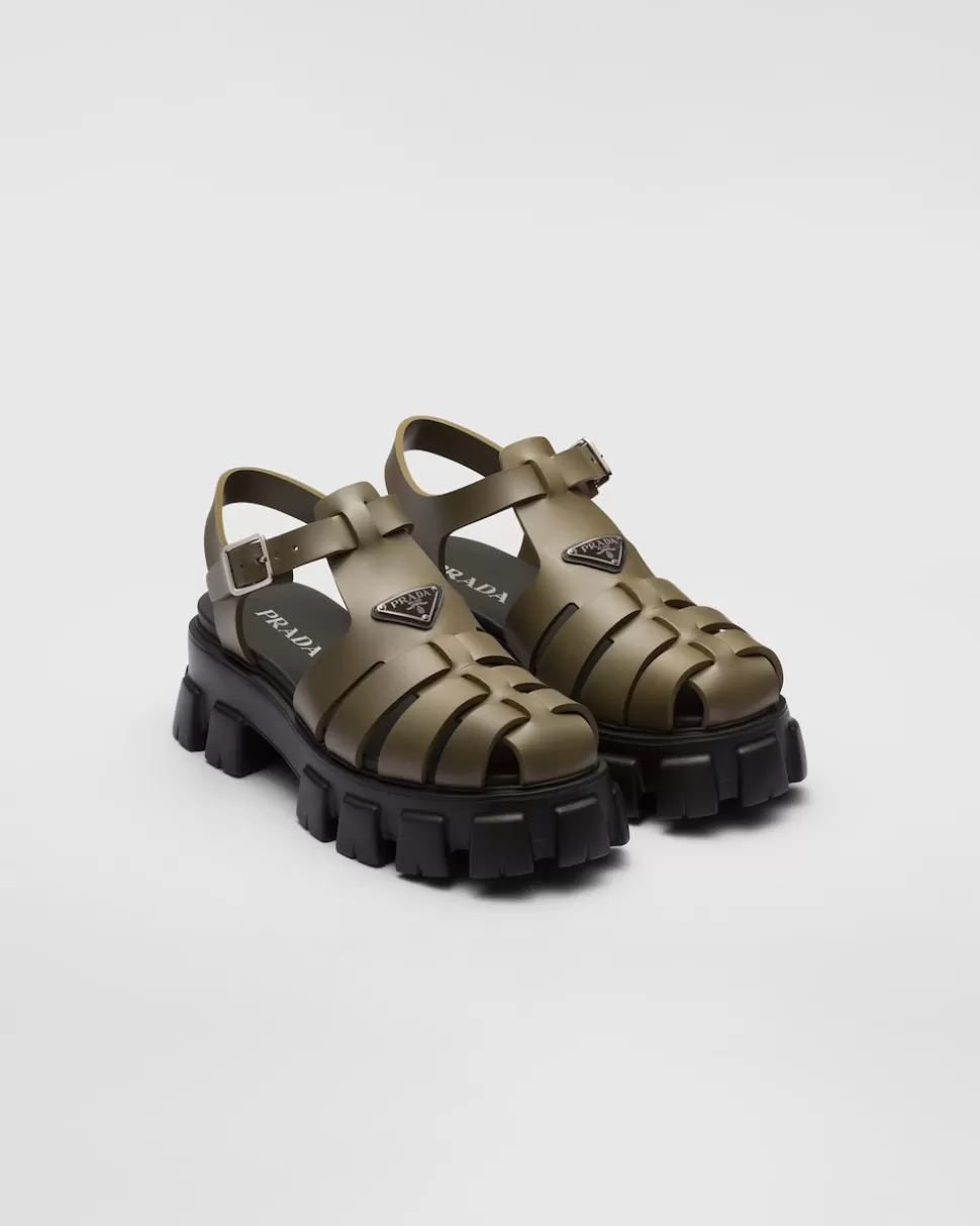 Prada Sandalias Monolith De Goma^Hombre SANDALIAS