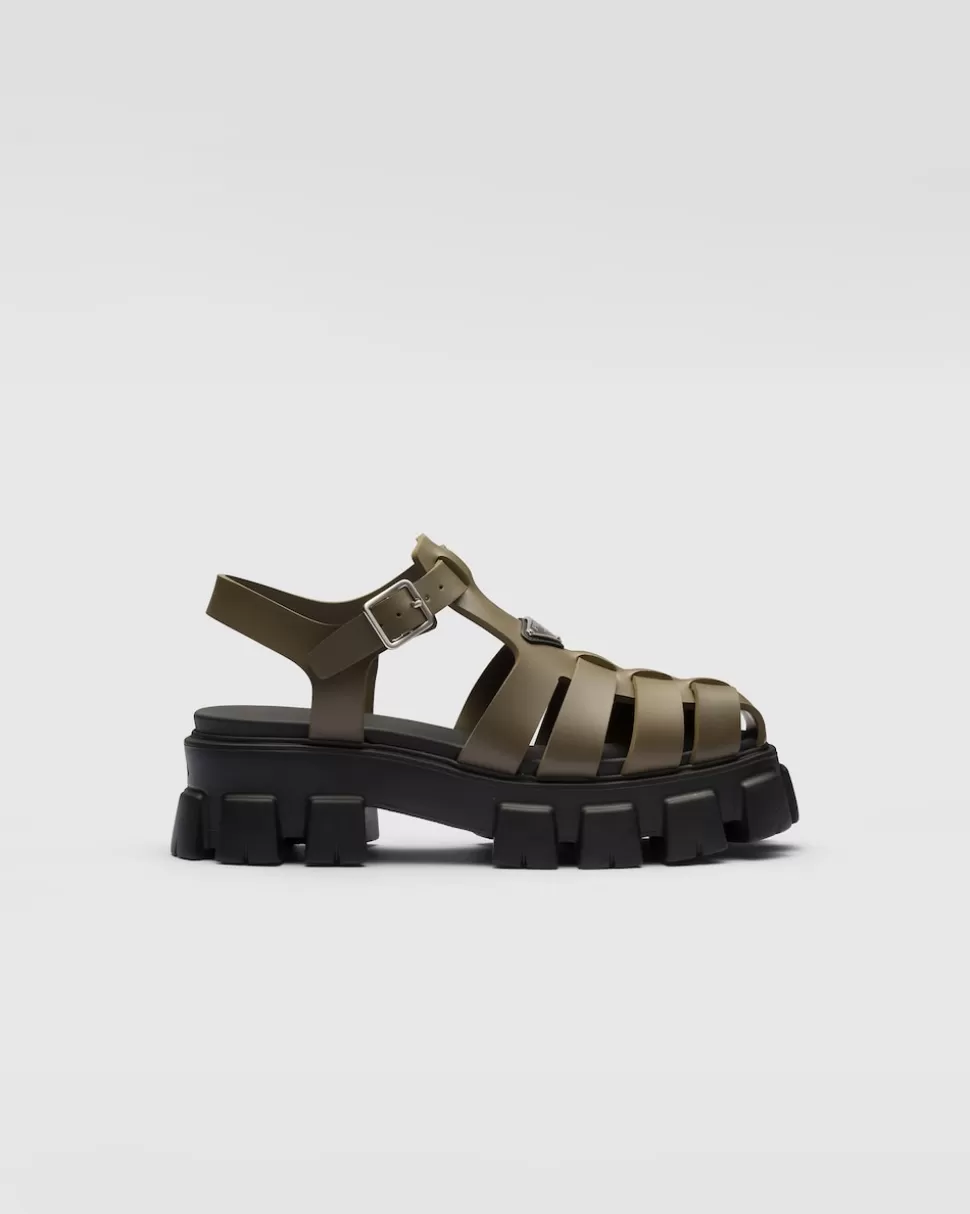 Prada Sandalias Monolith De Goma^Hombre SANDALIAS