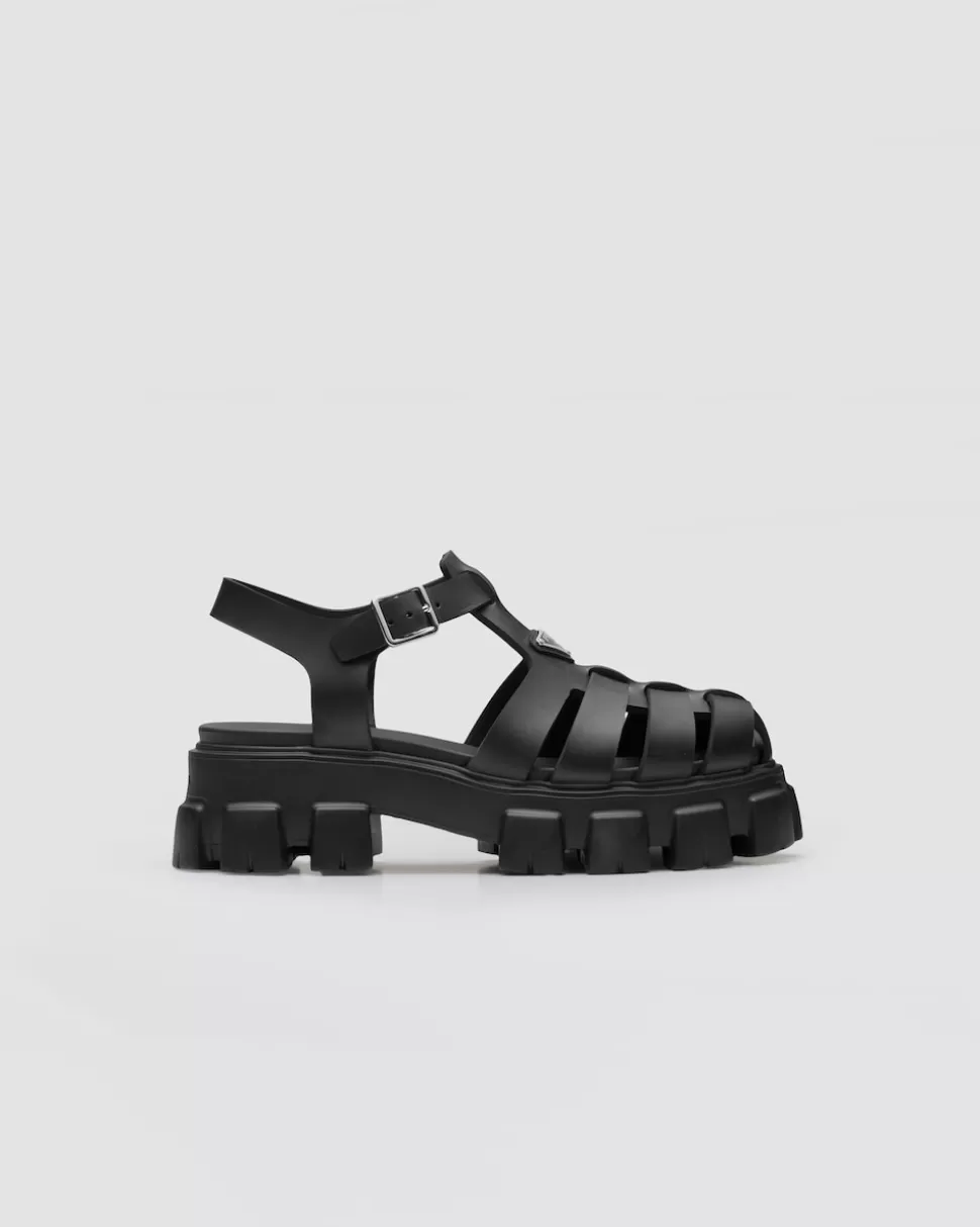 Prada Sandalias Monolith De Goma^Hombre SANDALIAS