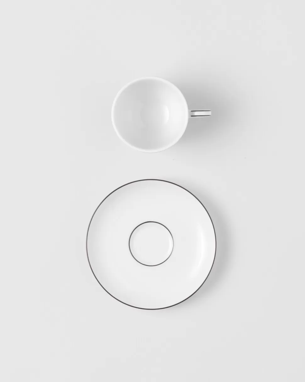 Prada Set De Cuatro Tazas De Café De Porcelana - Stripes^ TÉ Y CAFÉ