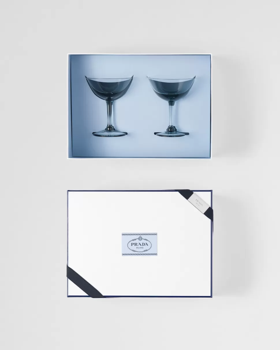 Prada Set De Dos Copas De Champán Pompadour De Cristal - New York^ COPAS Y VASOS