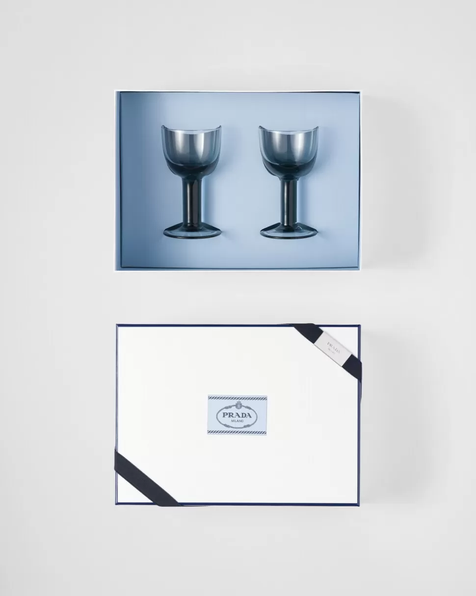Prada Set De Dos Copas De Vino Blanco De Cristal - Plinth^ COPAS Y VASOS