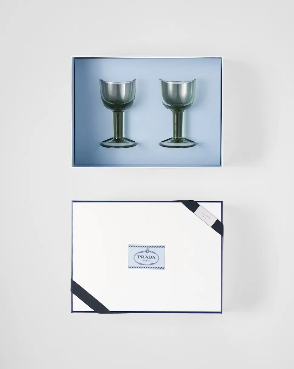 Prada Set De Dos Copas De Vino Blanco De Cristal - Plinth^ COPAS Y VASOS