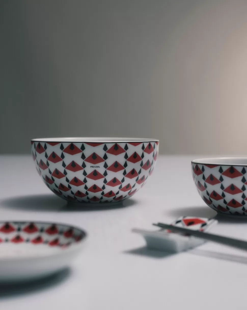 Prada Set De Dos Cuencos De Sopa De Porcelana - Vienna Red^ PLATOS Y BOLES