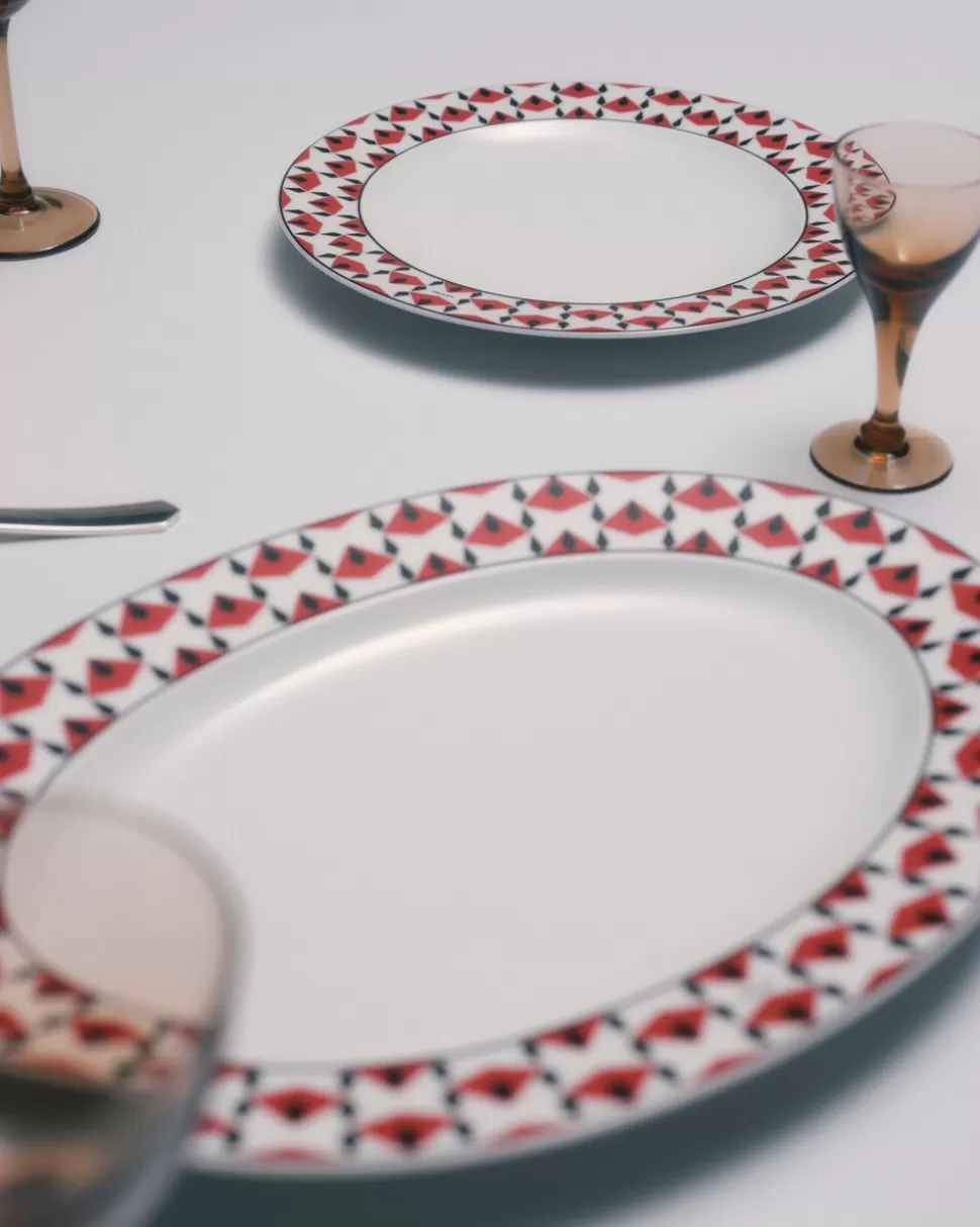 Prada Set De Dos Platos Llanos De Porcelana - Vienna Red^ PLATOS Y BOLES