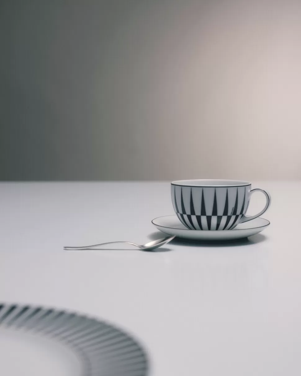 Prada Set De Dos Tazas De Capuchino De Porcelana - Stripes^ TÉ Y CAFÉ