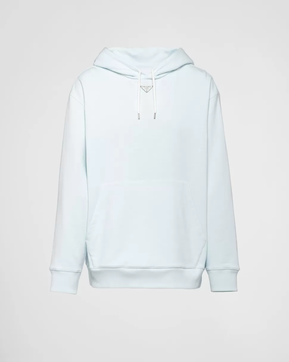 Prada Sudadera Con Capucha De Algodón^Hombre ROPA DEPORTIVA Y SUDADERAS