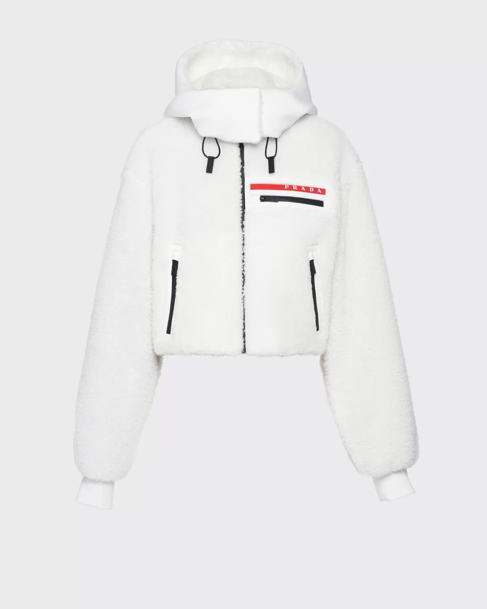 Prada Sudadera Corta Forro Polar Y Tejido Técnico^Mujer ROPA