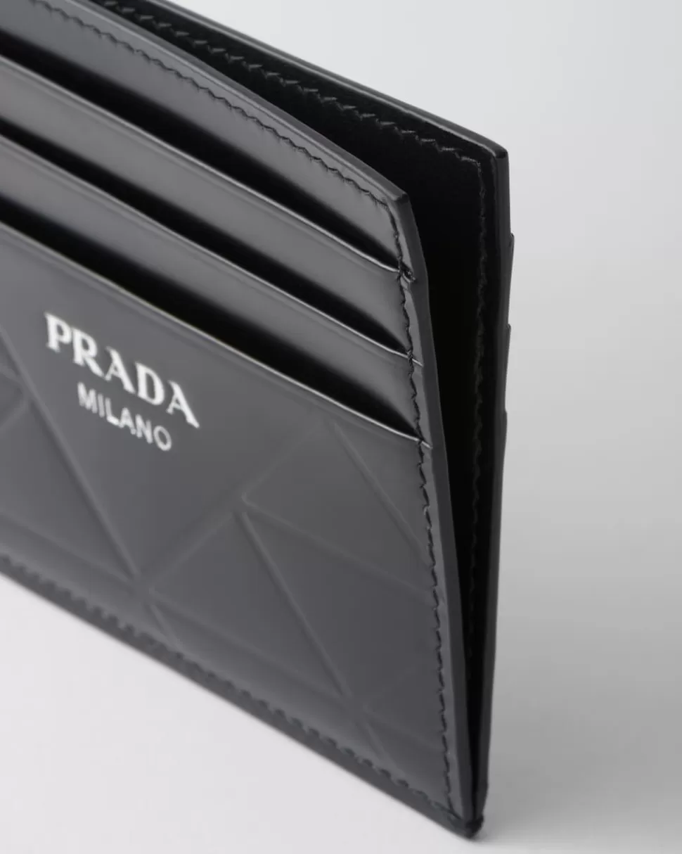 Prada Tarjetero De Piel Cepillada^Hombre CARTERAS Y TARJETEROS