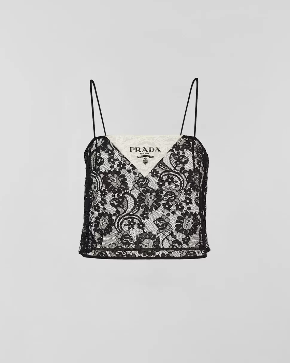 Prada Top De Encaje^Mujer CAMISAS Y TOPS