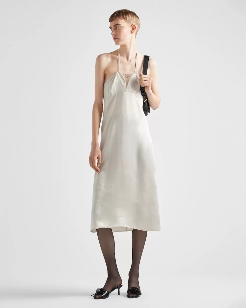 Prada Vestido Lencero De Satén^Mujer VESTIDOS