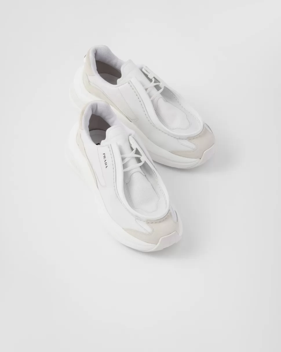 Prada Zapatillas Deportivas Systeme De Piel Cepillada Con Tejido Técnico Y Elementos De Ante^Hombre ZAPATILLAS DEPORTIVAS