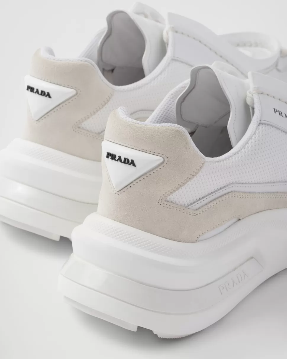 Prada Zapatillas Deportivas Systeme De Piel Cepillada Con Tejido Técnico Y Elementos De Ante^Hombre ZAPATILLAS DEPORTIVAS