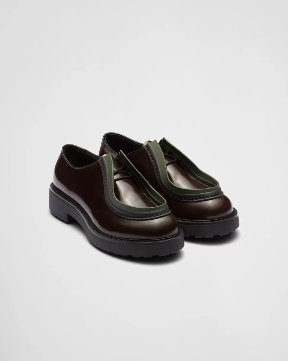 Prada Zapatos Diapason Con Cordones De Piel Mate Y Cepillada^Hombre ZAPATOS CON CORDONES