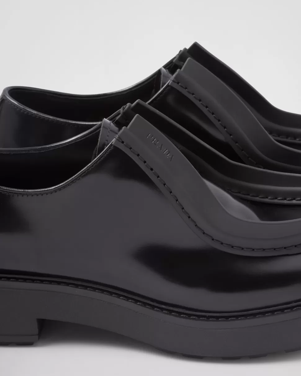 Prada Zapatos Diapason Con Cordones De Piel Mate Y Cepillada^Hombre ZAPATOS CON CORDONES