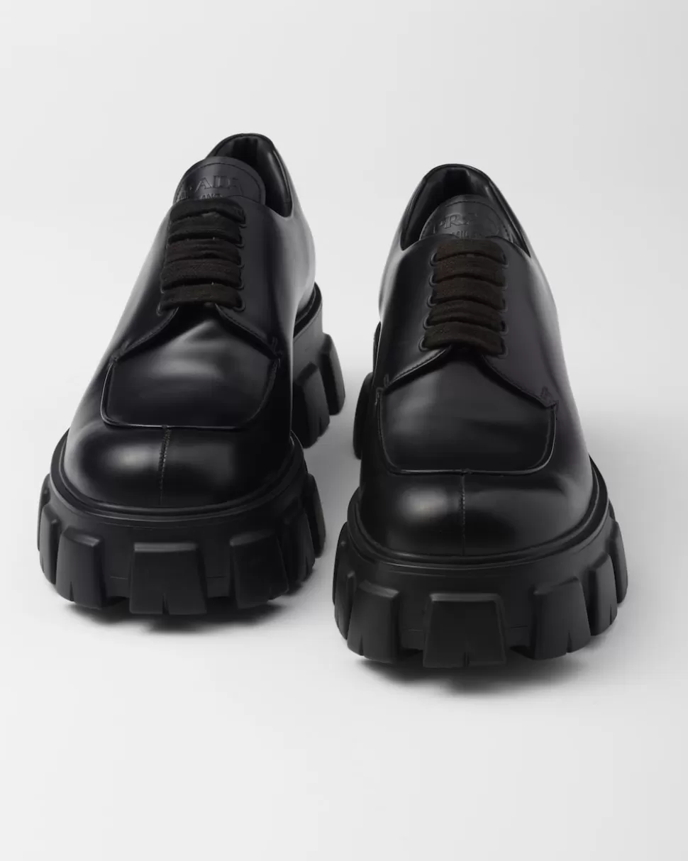 zapatos_monolith_en_piel_cepillada_y_cordones_225999.webp Prada Zapatos Monolith En Piel Cepillada Y Cordones^Hombre ZAPATOS CON CORDONES