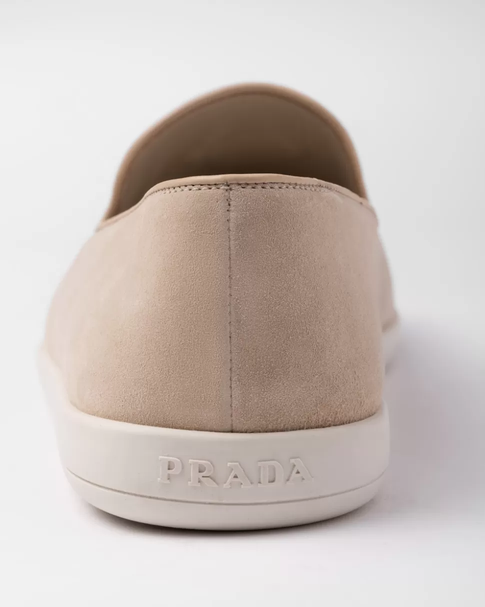 Prada Zapatos Sin Cordones De Ante De Becerro^Hombre MOCASINES